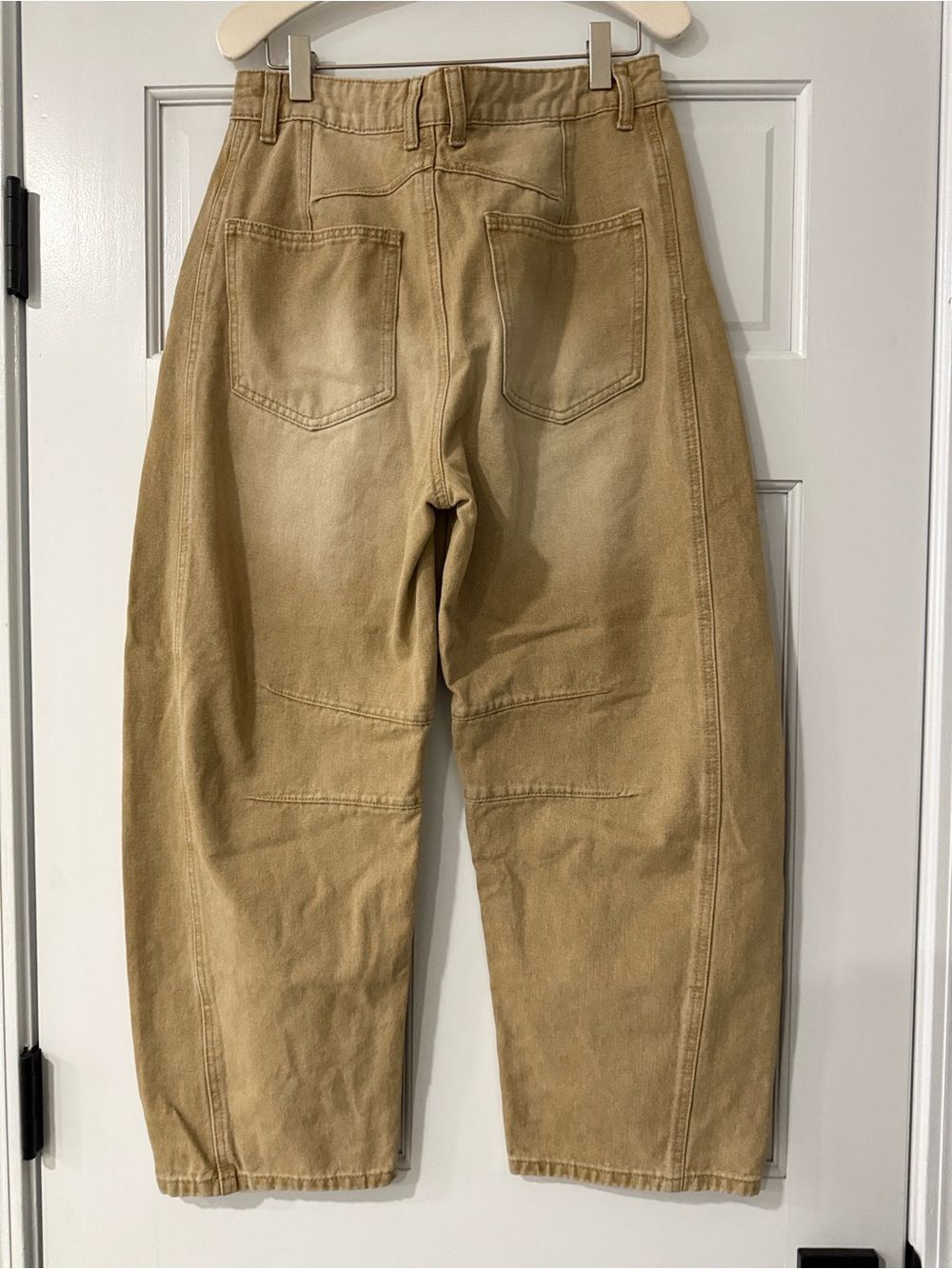 Classic barrel wide leg high rise jeans women’s khaki denim size 4 - Picture 6 of 10
